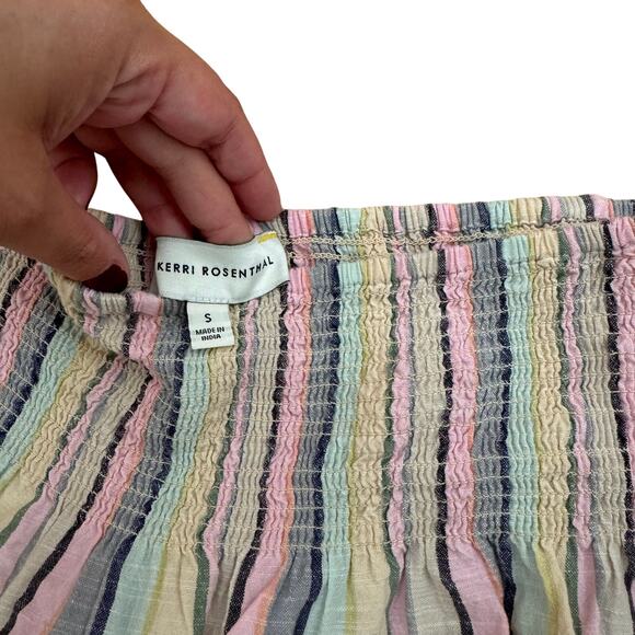 Kerri Rosenthal Women's Martin Stripe Skirt Multicolor Maxi Cotton Size Small - Picture 4 of 6